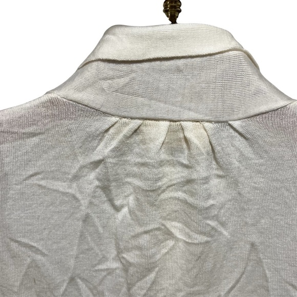 Anthropologie Moulinette Soeurs Elegant White Cream Wool Women's Blouse - Picture 9 of 14